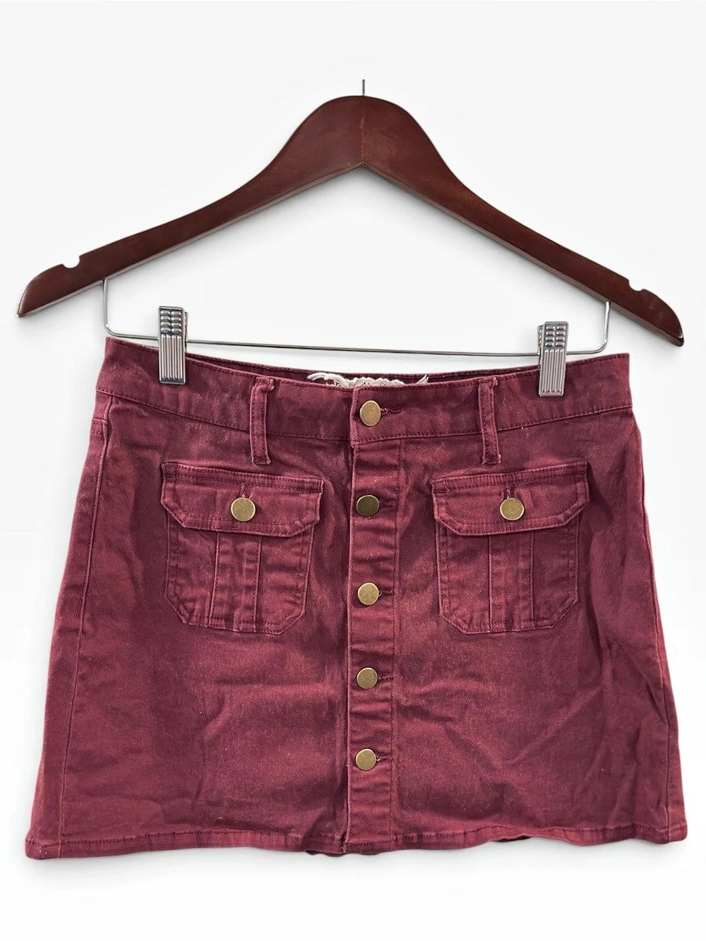 Altar’d State Mini Skirt in Burgundy Size Small